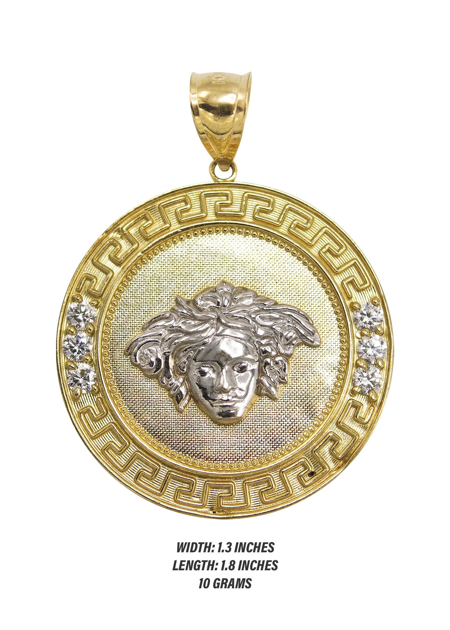 10K Yellow Gold Medusa Style Pendant | 10 Grams