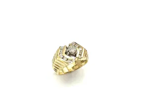 1/2 CTW Chevron Style Step Shank Diamond Ring