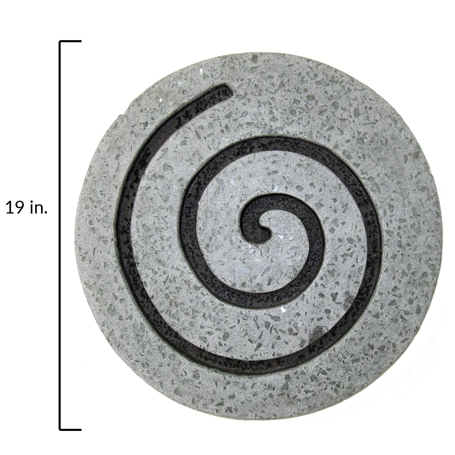 19" Gray Round Modern Spiral Wall Art By Homeroots