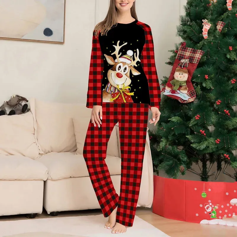 2022 Christmas Print Pajamas Set Family Look Pajamas Comfortable Two