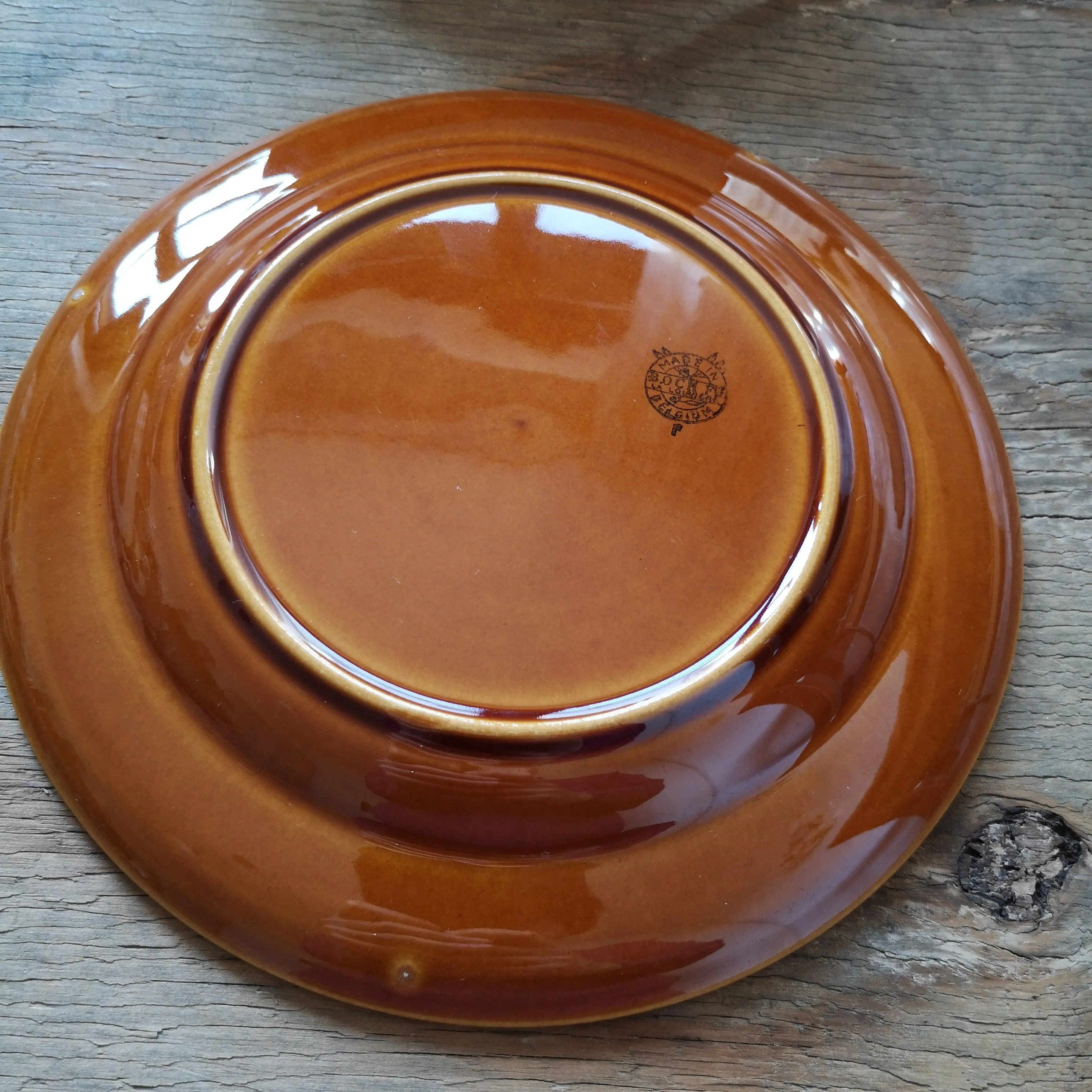 [30%OFF] BOCH la louviere|Brown glazed Vintage plate3 ヴィンテージプレート