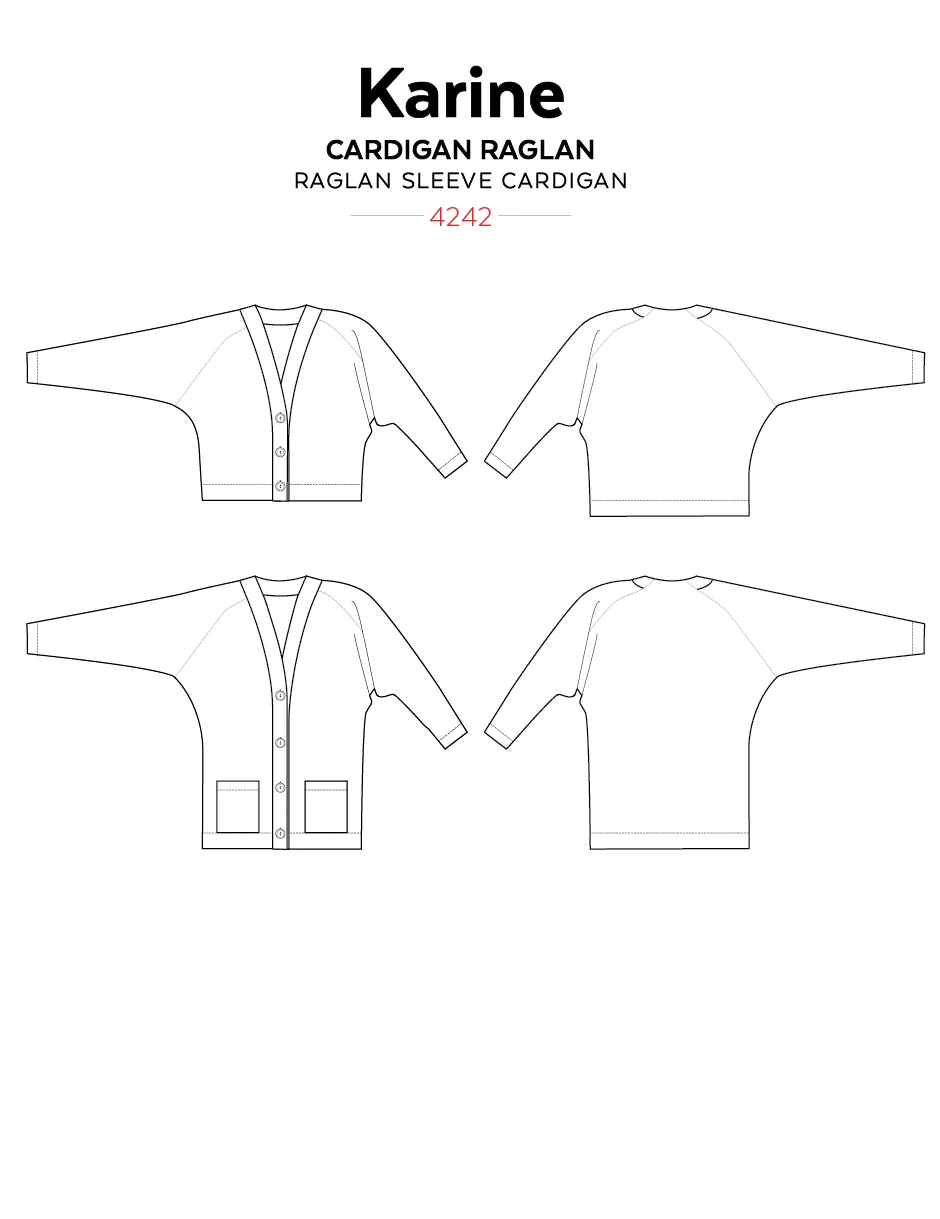 4242 // KARINE Raglan cardigan