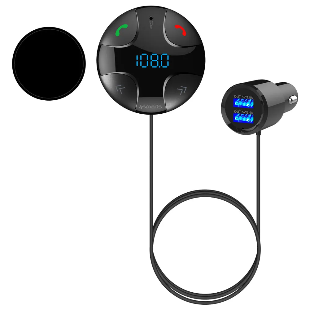 4smarts DashRemote Bluetooth FM Transmitter m. Håndfri Telefoni - Sort