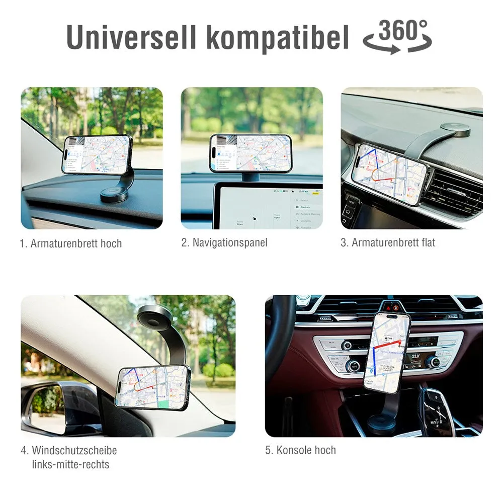 4smats Grabber Flex Mobilholder til Bil - Max Mobil: 60 - 85mm - Sort