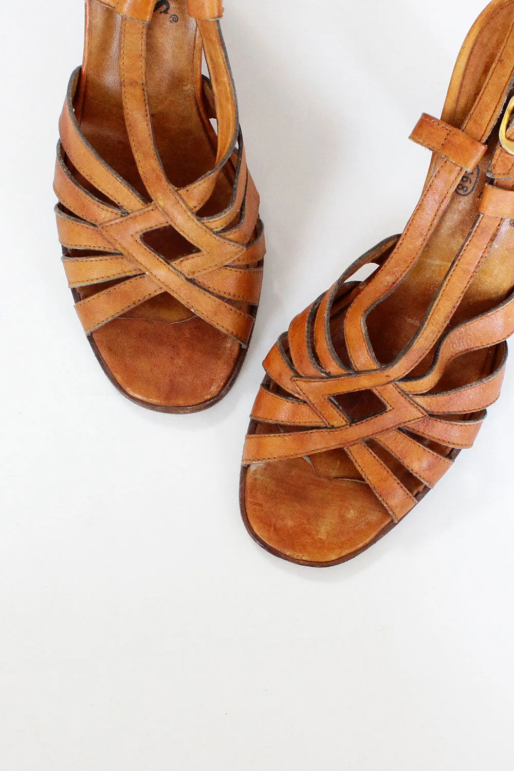 70s Maple Wooden Heels 7