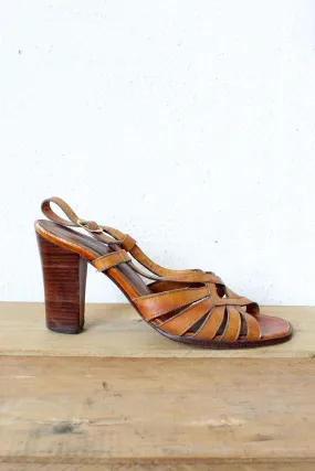 70s Maple Wooden Heels 7