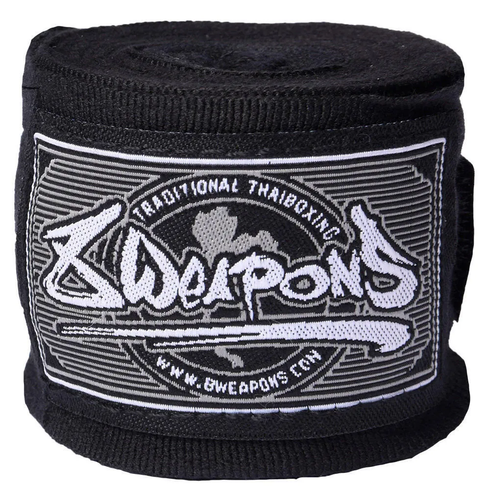 8 Weapons 5m Hand Wraps Black