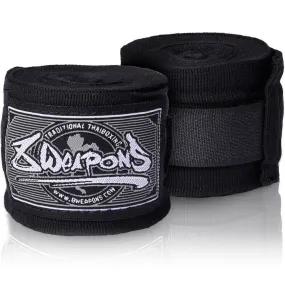 8 Weapons 5m Hand Wraps Black