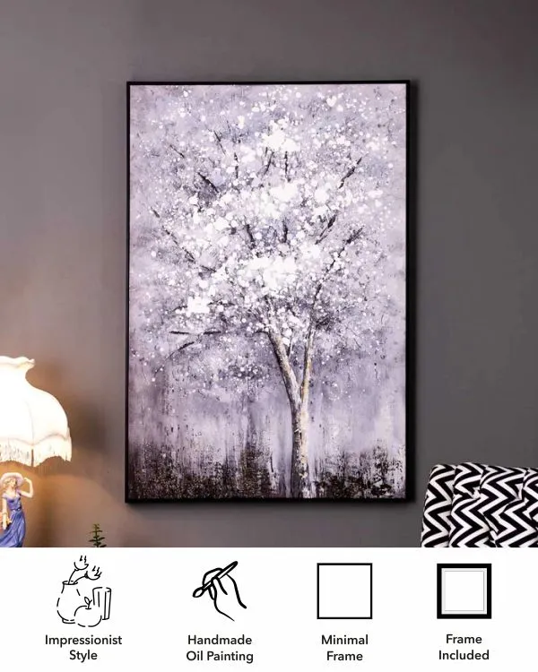 A Winter's Night Semi Hand-made Wall Art - 32*48  Inch