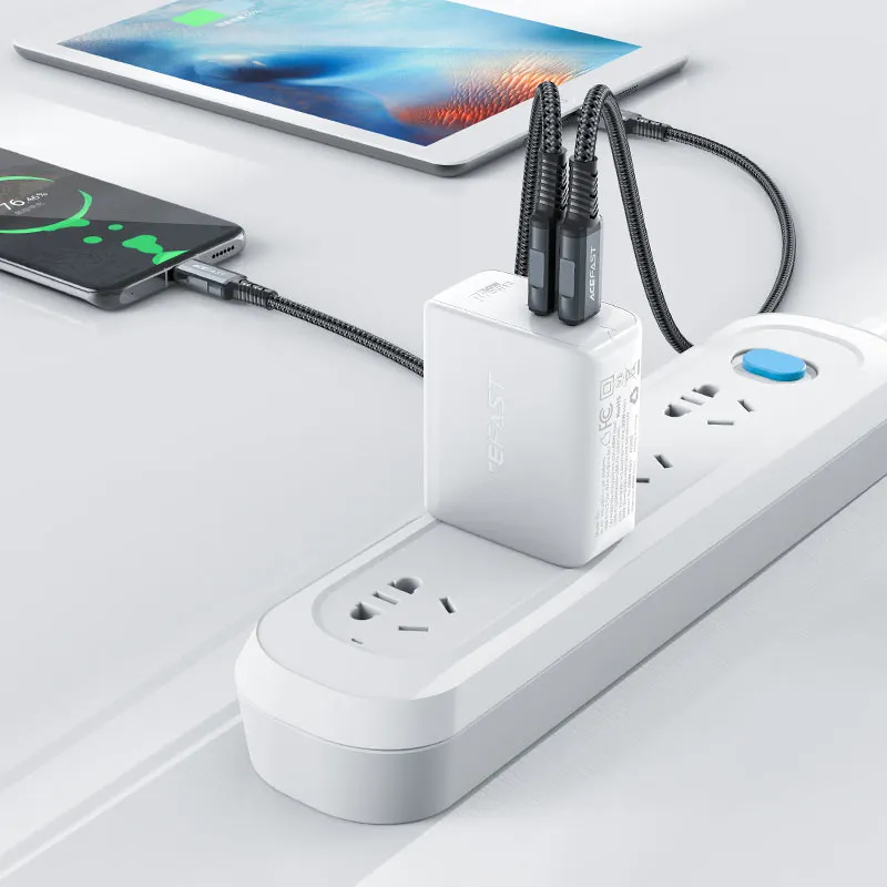 ACEFAST A31 PD 50W GAN (USB-C USB-C) DUAL PORT CHARGER - WHITE