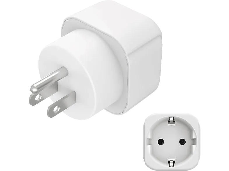 Adaptador enchufe - Hama EU-USA, Tipo B, Tipo C, 100 - 250 V, 15 A, Blanco