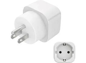 Adaptador enchufe - Hama EU-USA, Tipo B, Tipo C, 100 - 250 V, 15 A, Blanco