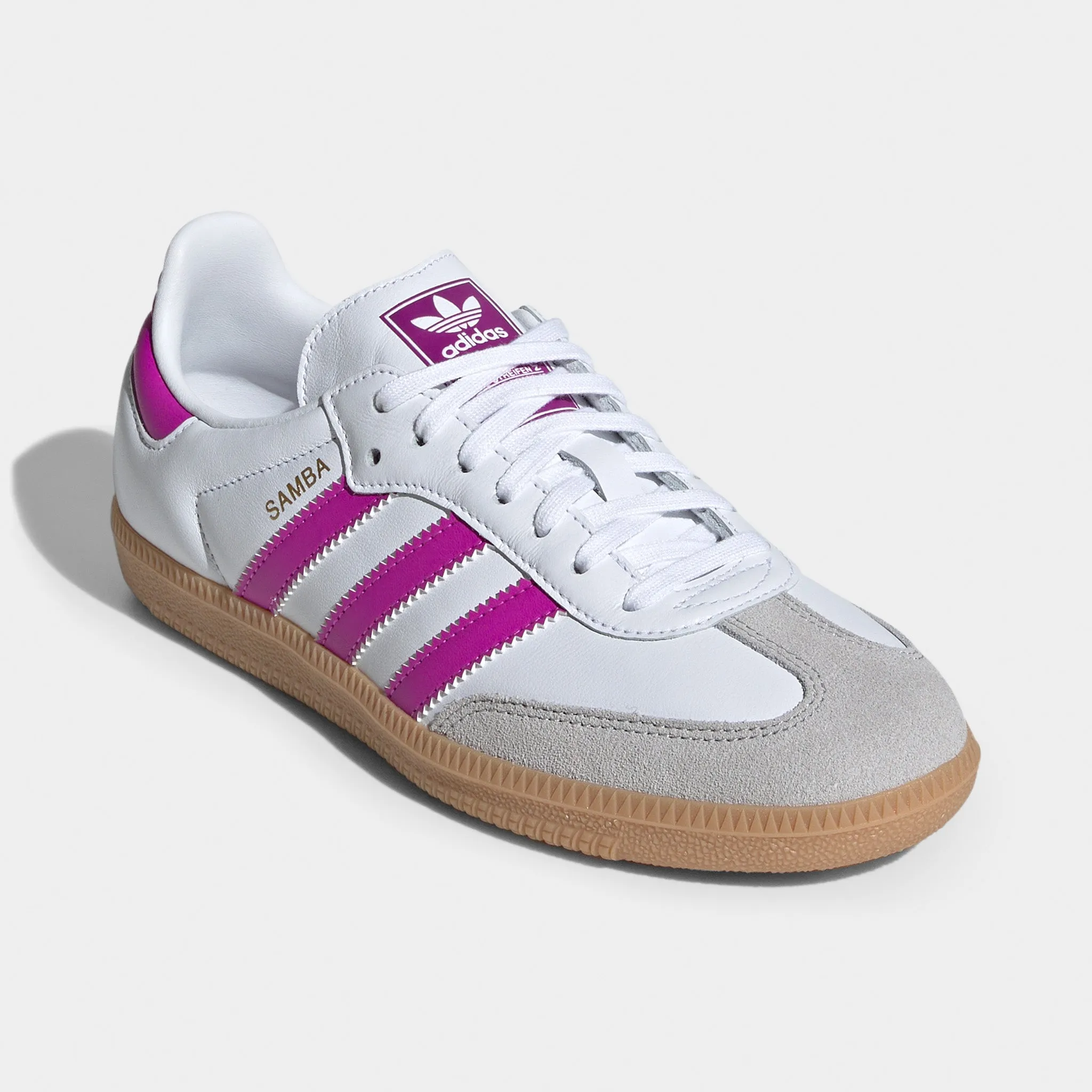 adidas Juniors' Samba OG White / Purple Burgundy - Gum