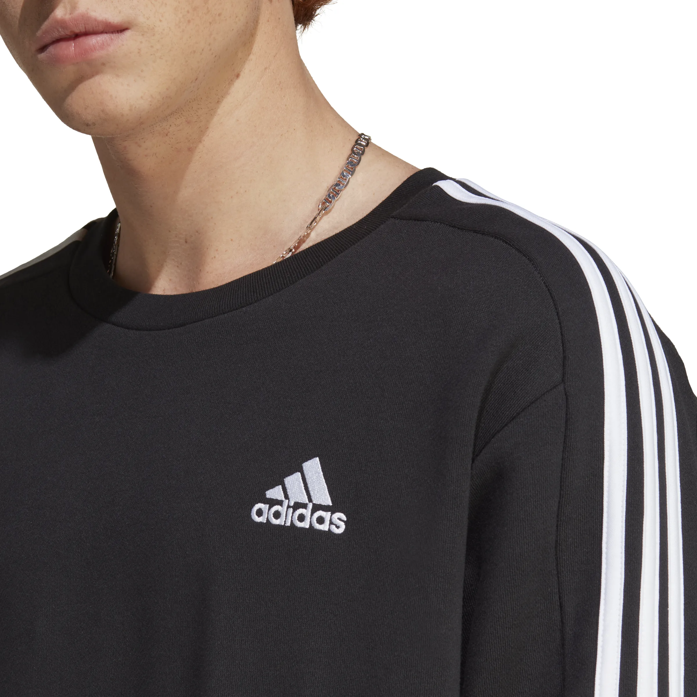 adidas Men's Essentials French Terry 3-Stripes Sweatshirt