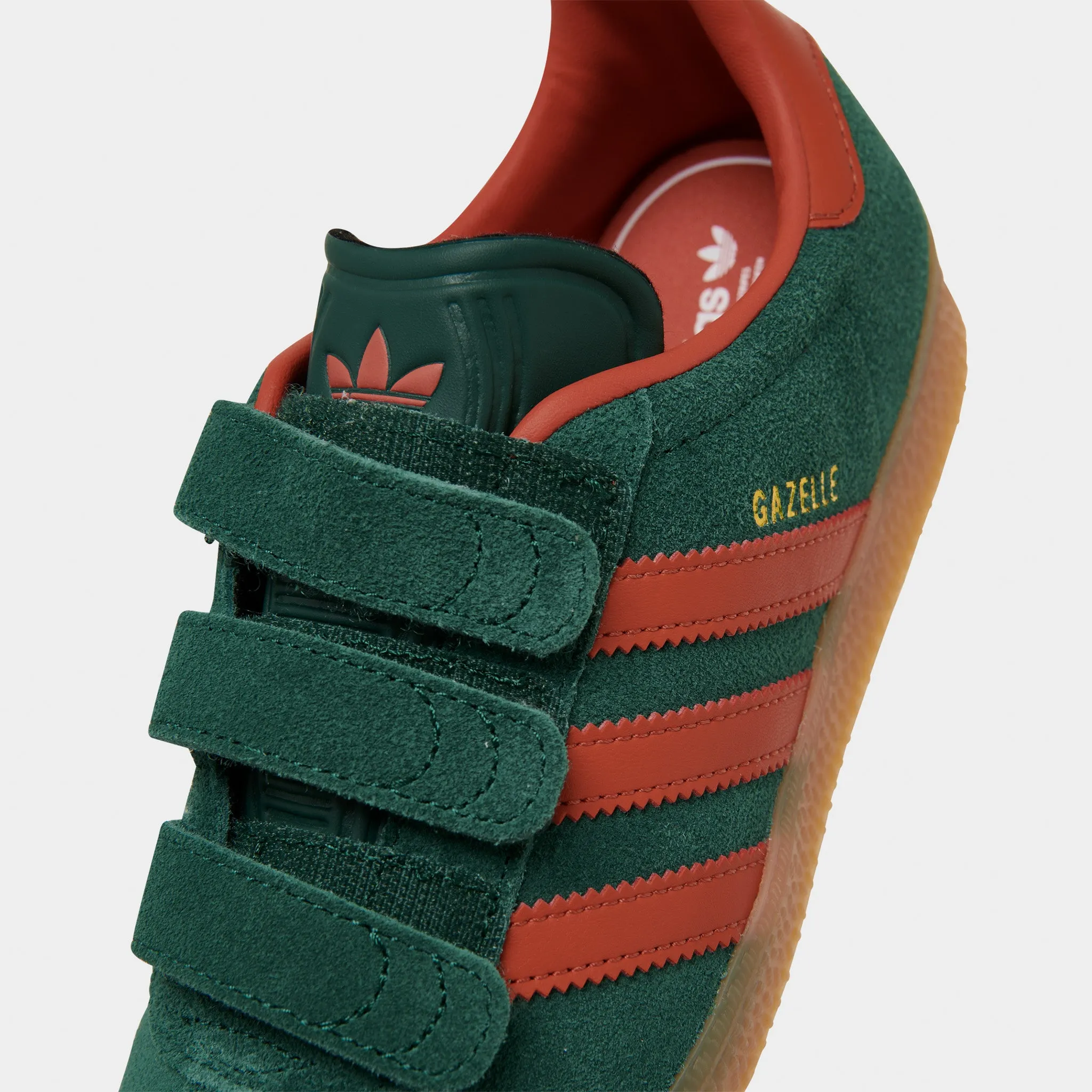 adidas Originals Children's Gazelle Collegiate Green / Preloved Red - Gum