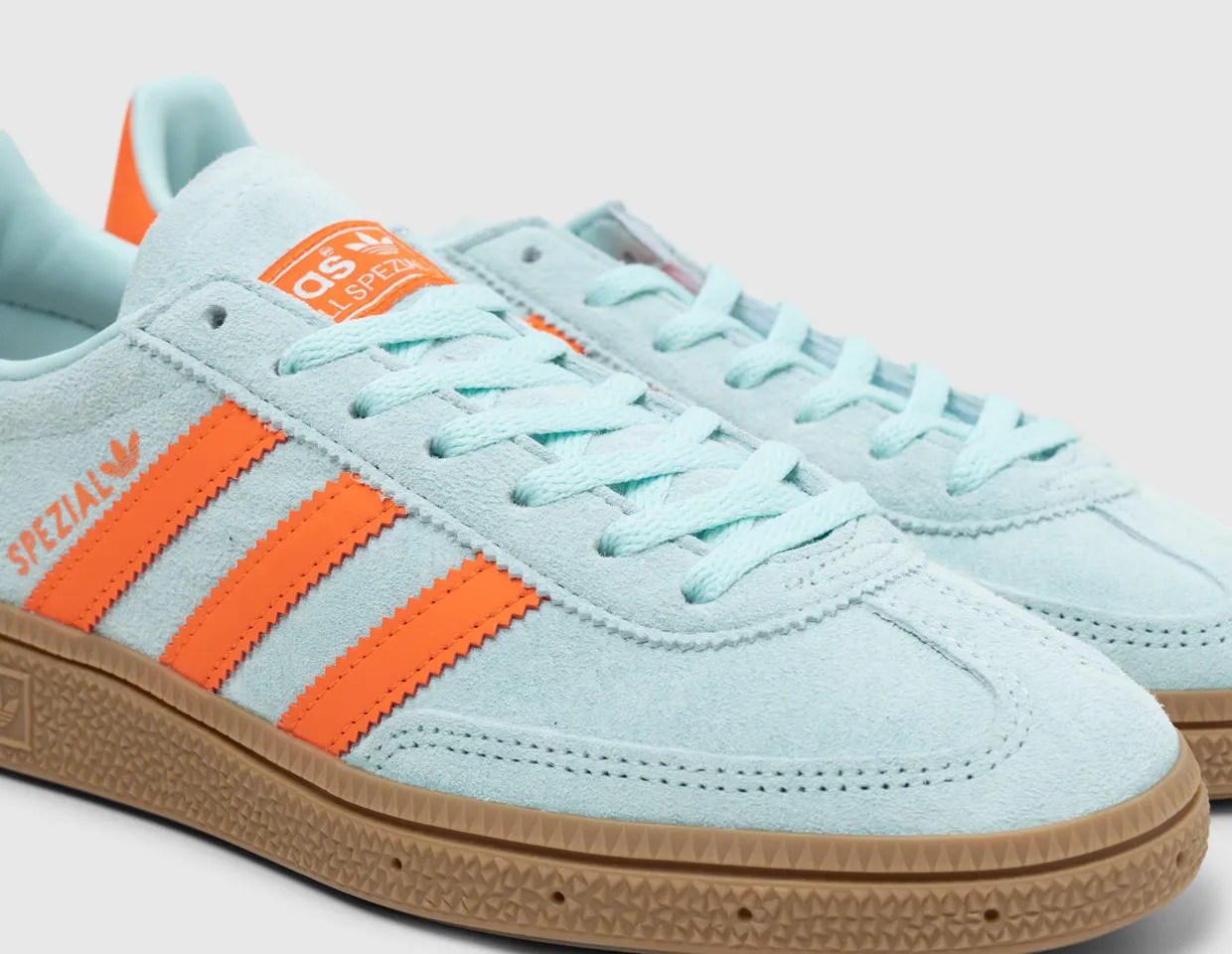 adidas Originals Women's Handball Spezial Semi Flash Aqua / Impact Orange