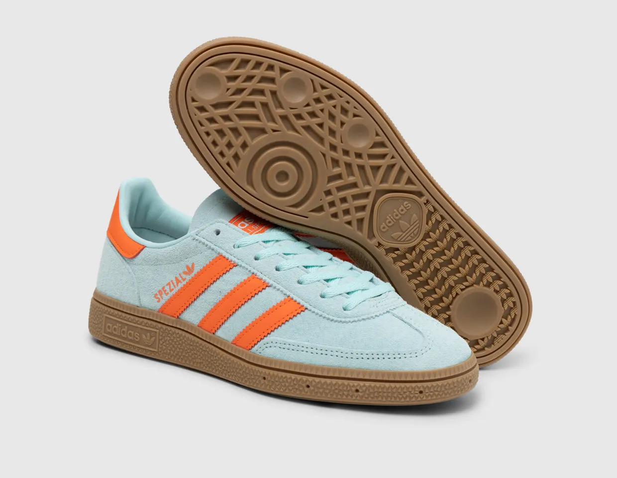 adidas Originals Women's Handball Spezial Semi Flash Aqua / Impact Orange