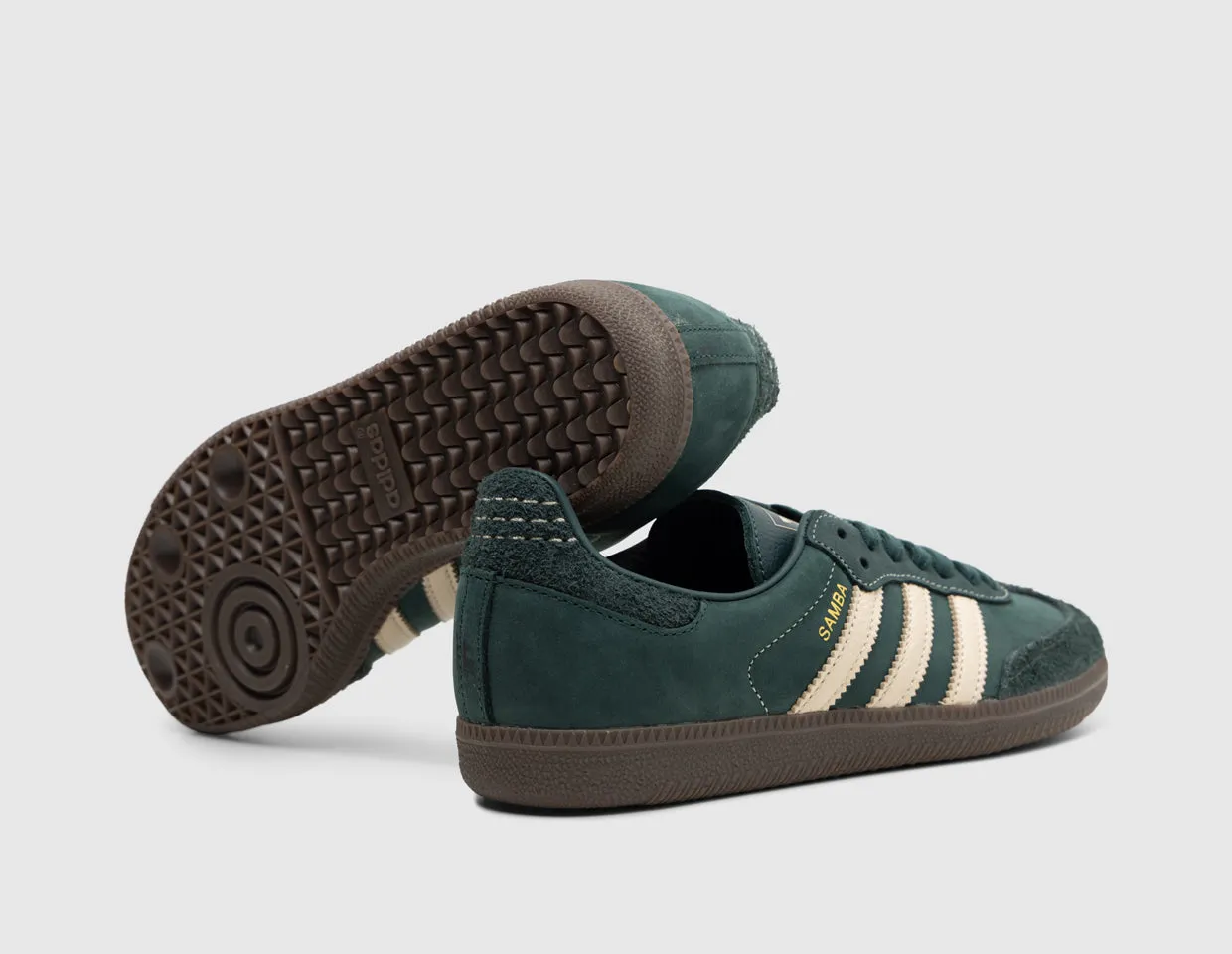 adidas Originals Women's Samba OG Crystal Sand / Mineral Green