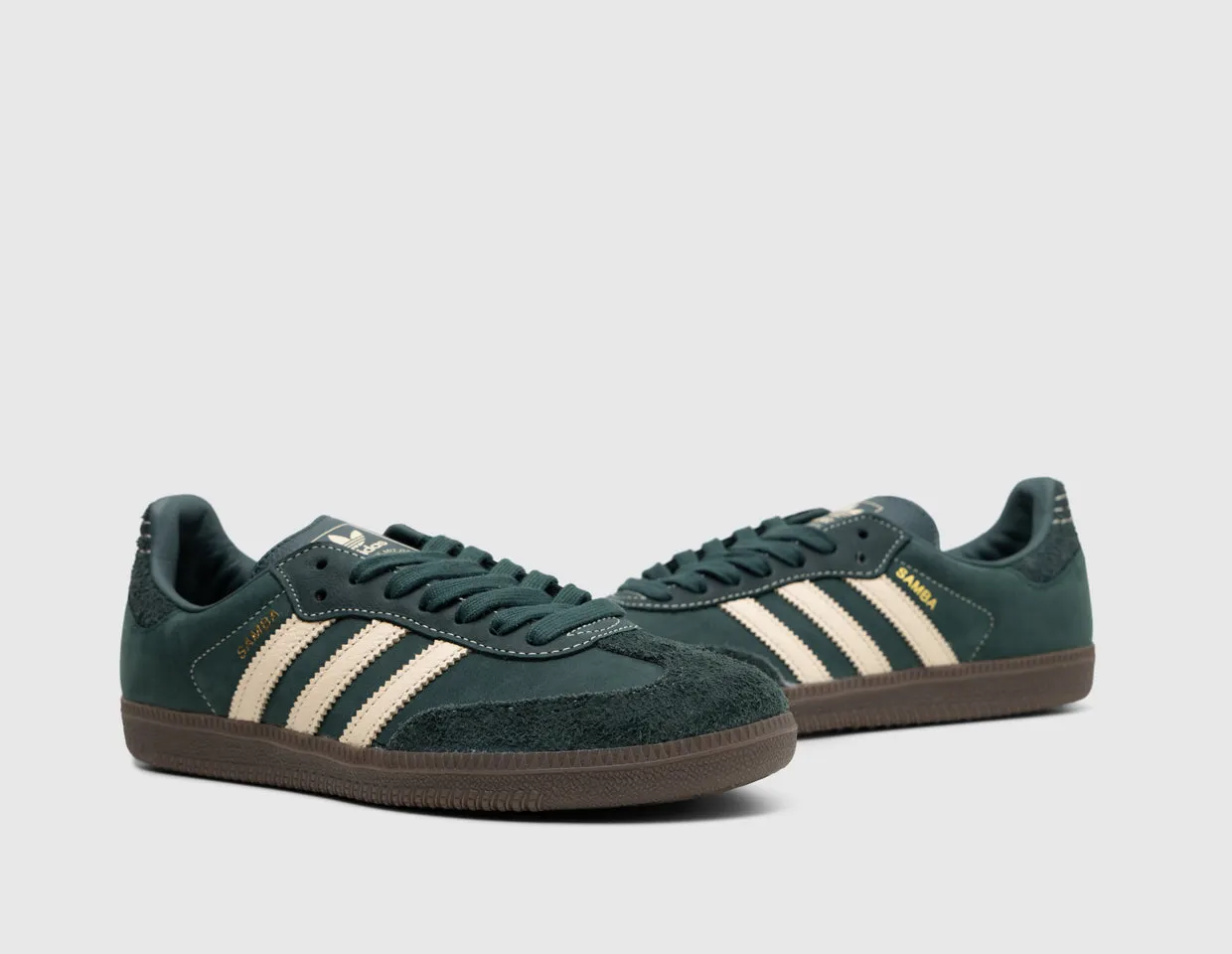 adidas Originals Women's Samba OG Crystal Sand / Mineral Green