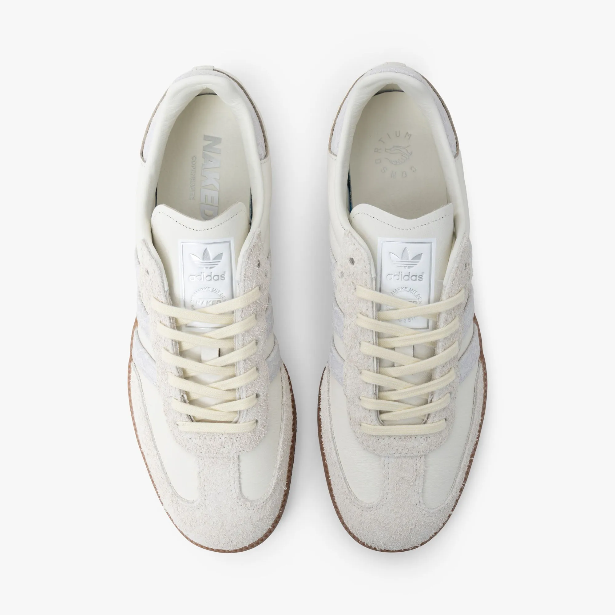 adidas Originals x Naked Samba OG White / Silver Metallic - Gum