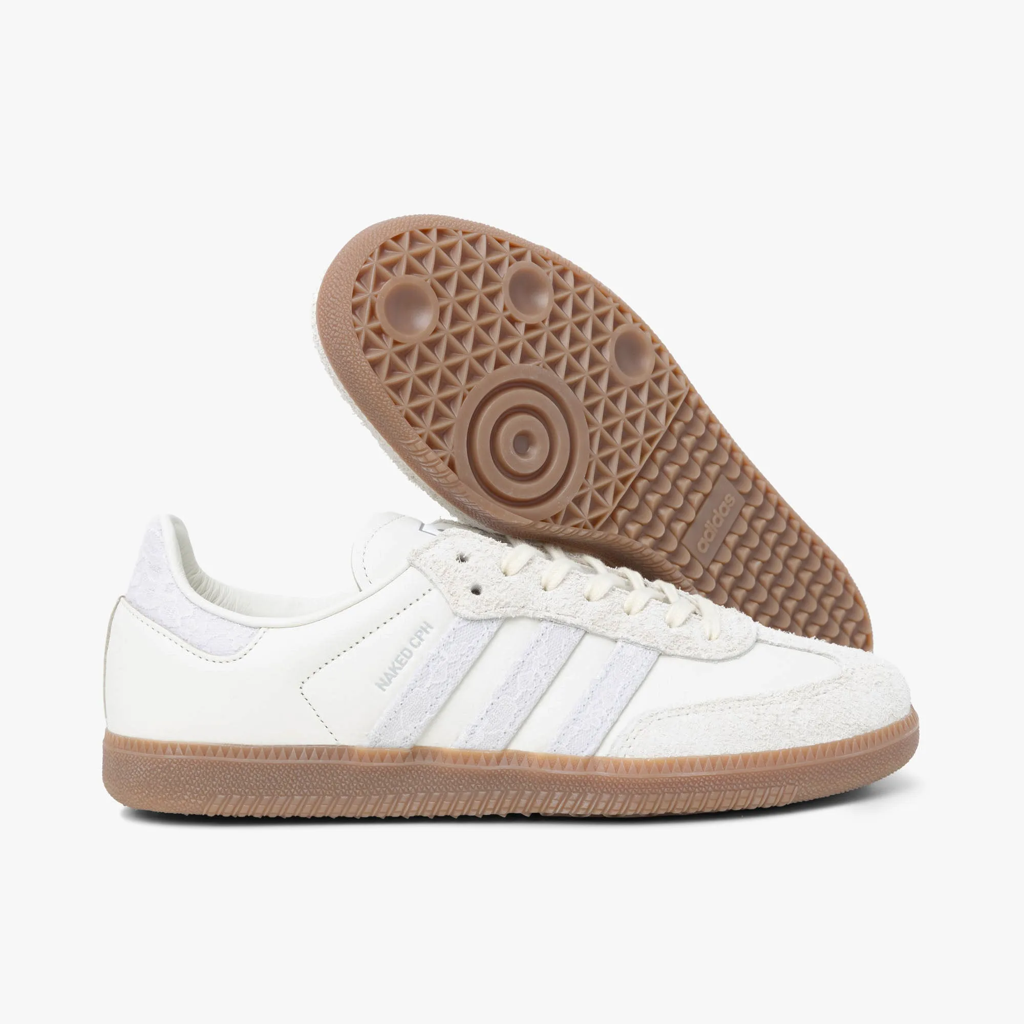 adidas Originals x Naked Samba OG White / Silver Metallic - Gum