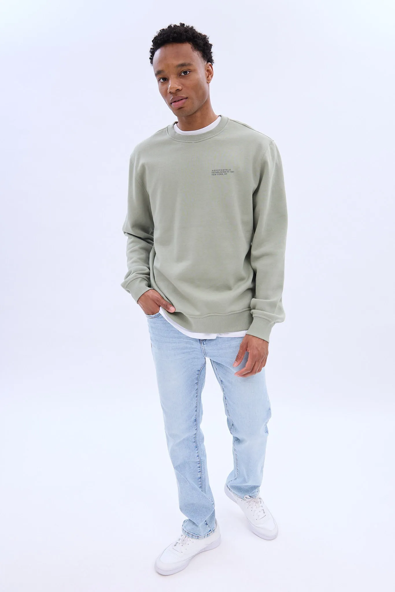 AERO Printed Crew Neck Sweatshirt