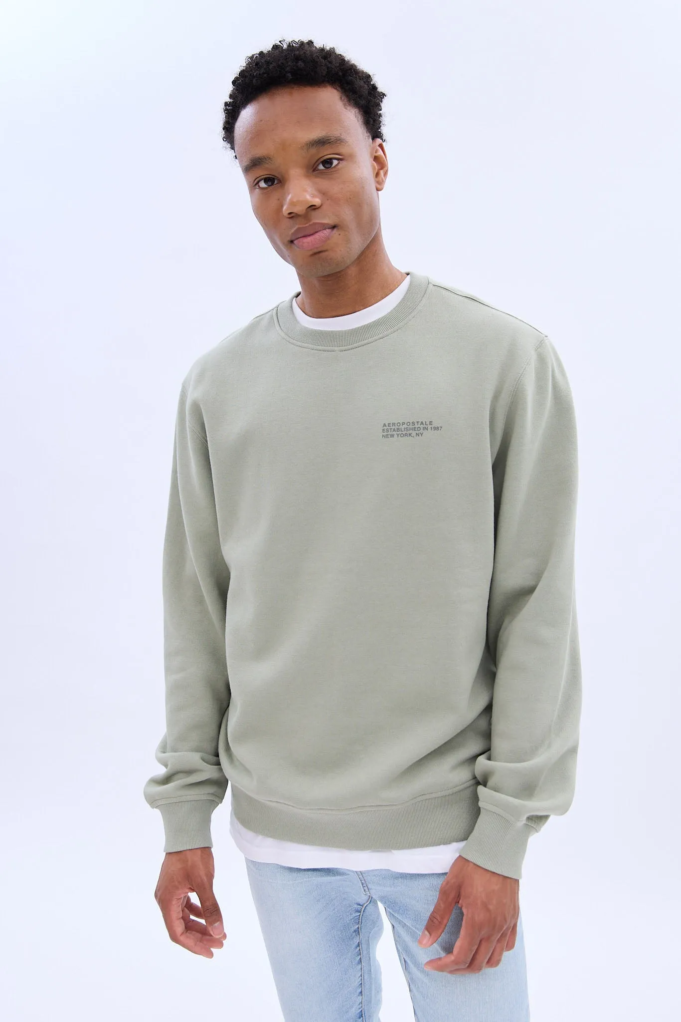 AERO Printed Crew Neck Sweatshirt