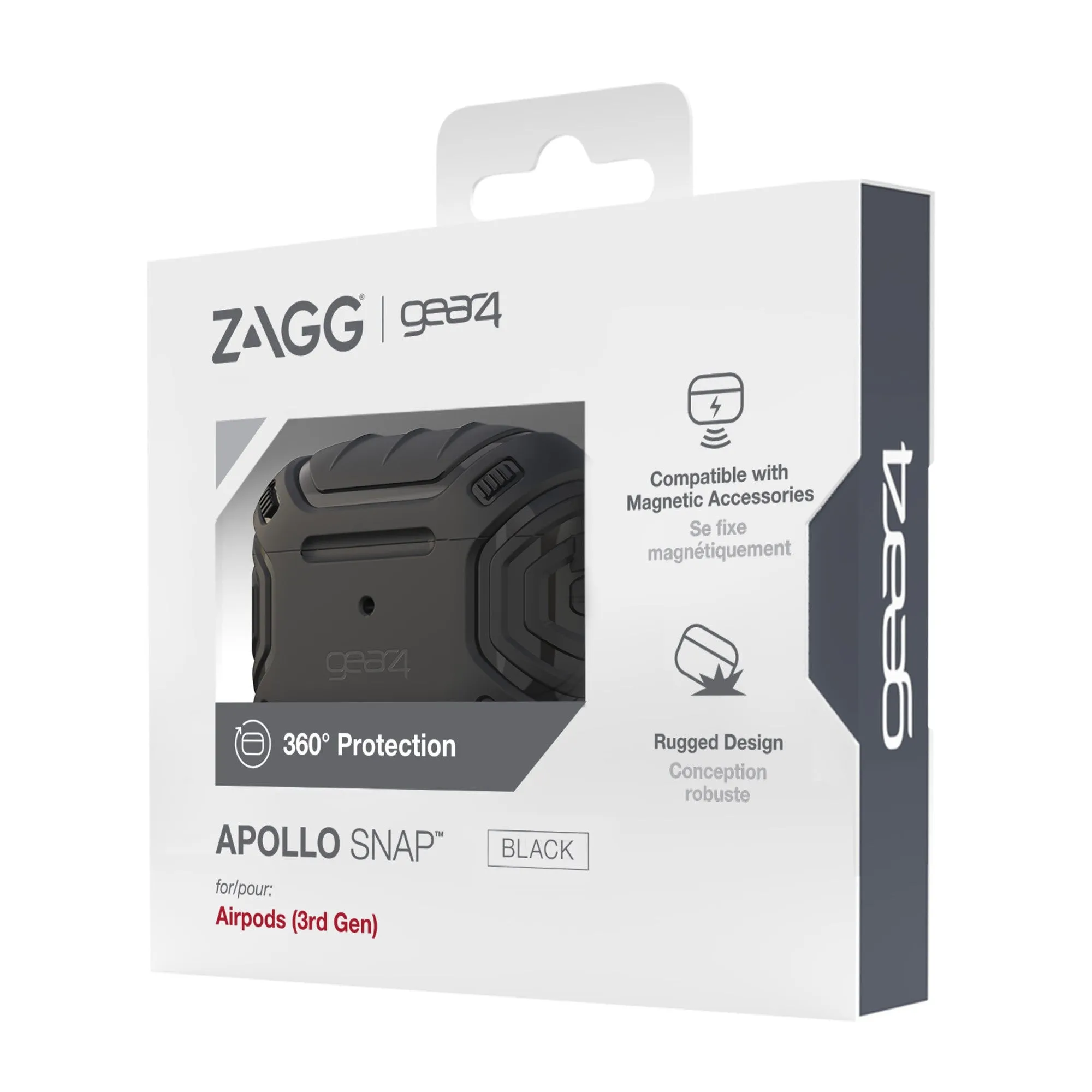 Airpods 3rd Gen Gear4 Apollo Snap Case - Black - 15-10829