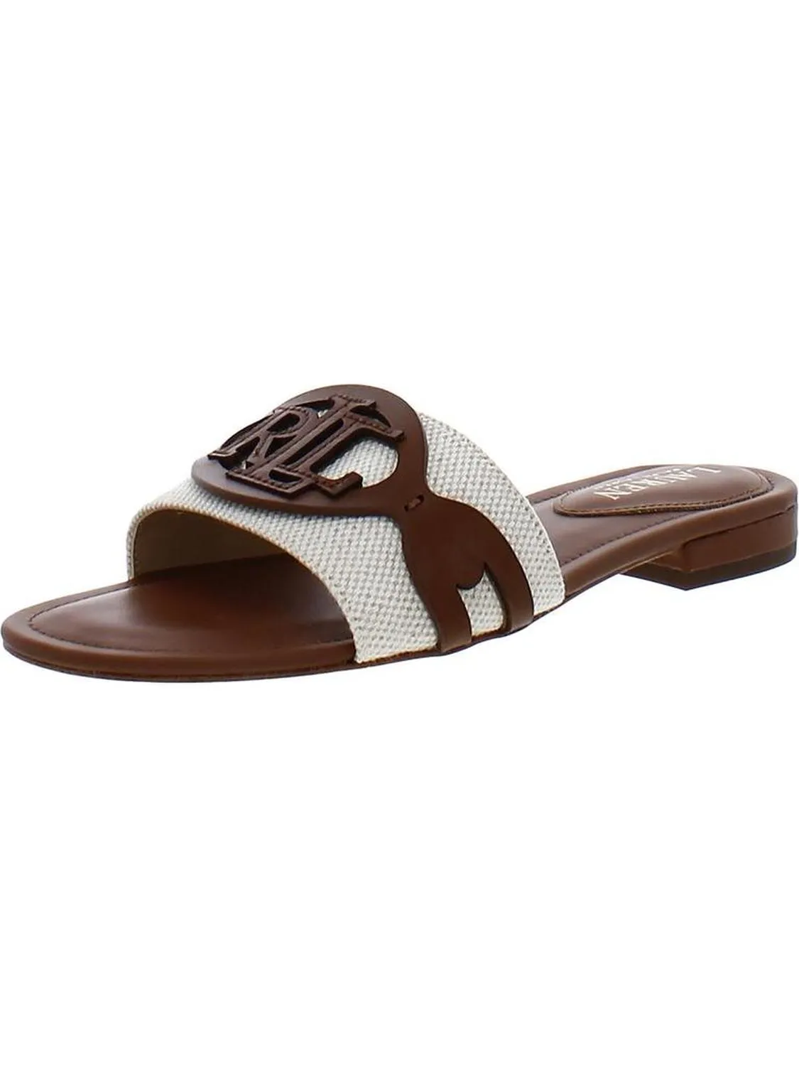 ALEGRA Womens Logo Canvas Slide Sandals