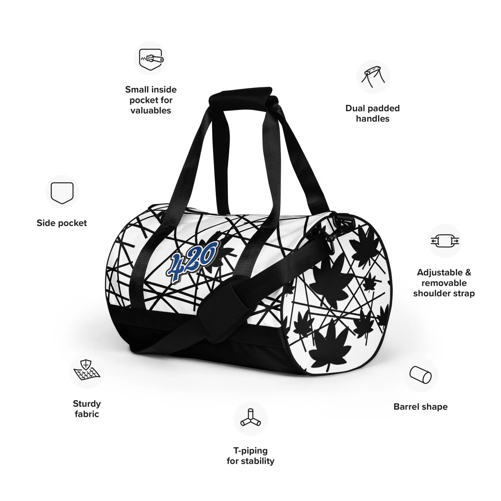 All-over print 420 gym bag