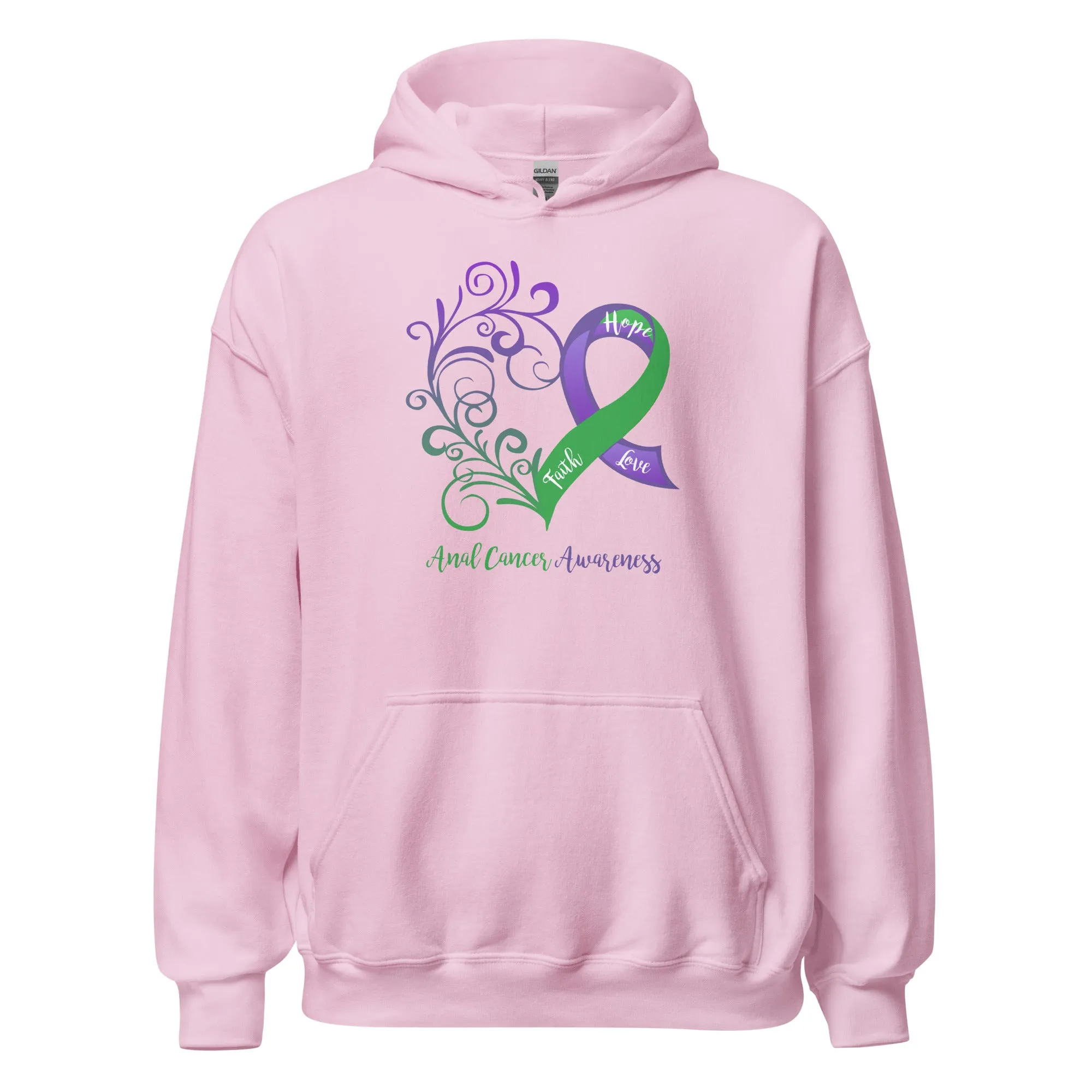 Anal Cancer Awareness Heart Hoodie (Several Colors Available)