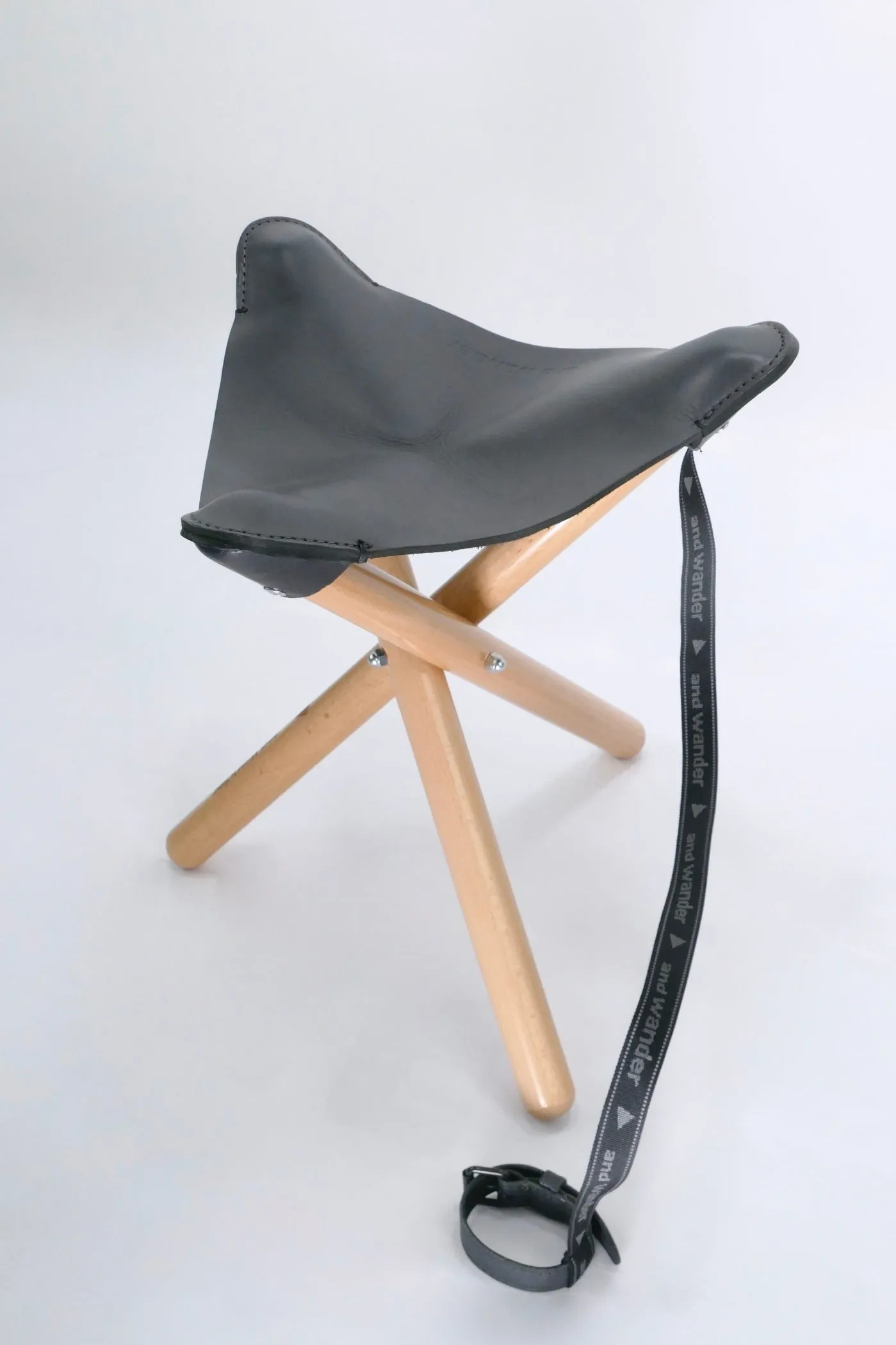 and Wander TAKIBI Leather Stool - Black