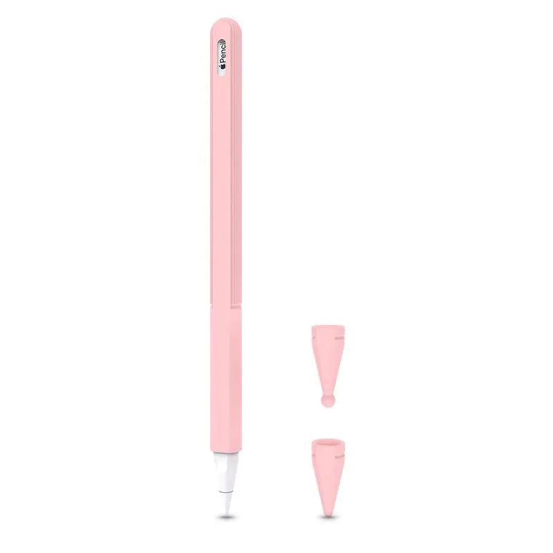 Apple Pencil 2 Blødt Silikone Cover - Lyserød