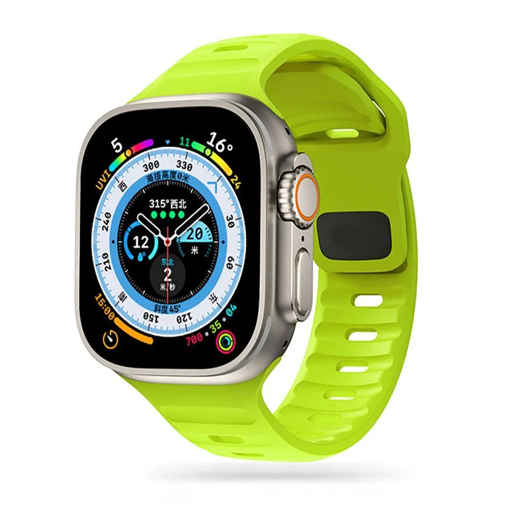 Apple Watch (38/40/SE/41mm) Tech-Protect Iconband Line Silikone Rem - Lime