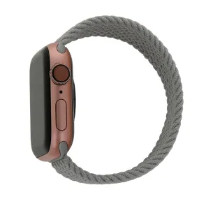 Apple Watch (42/44/SE/45/49mm) Elastisk Stof Rem - Str. M - Grå