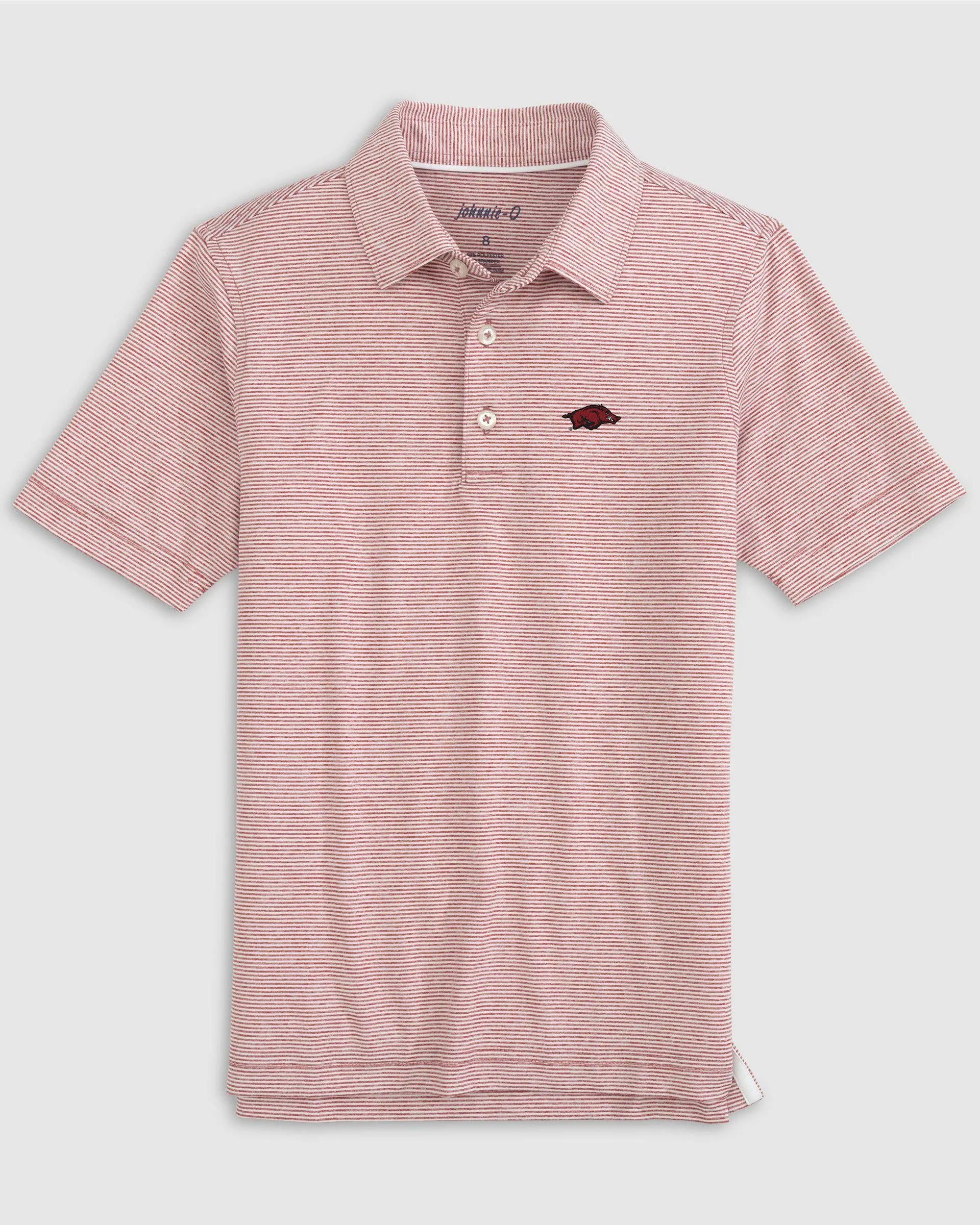 Arkansas Lyndonn Jr. Striped Jersey Performance Polo