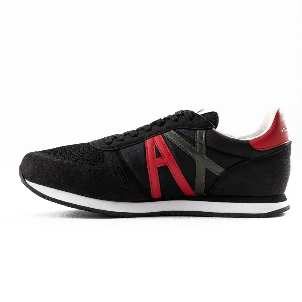 ARMANI EXCHANGE Logo Lace-Up XUX017 Sneakers - BLKRED