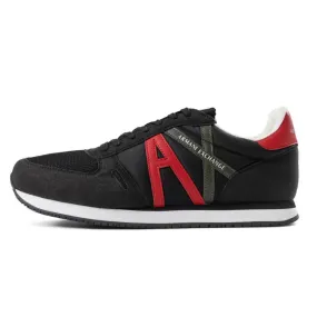 ARMANI EXCHANGE Logo Lace-Up XUX017 Sneakers - BLKRED