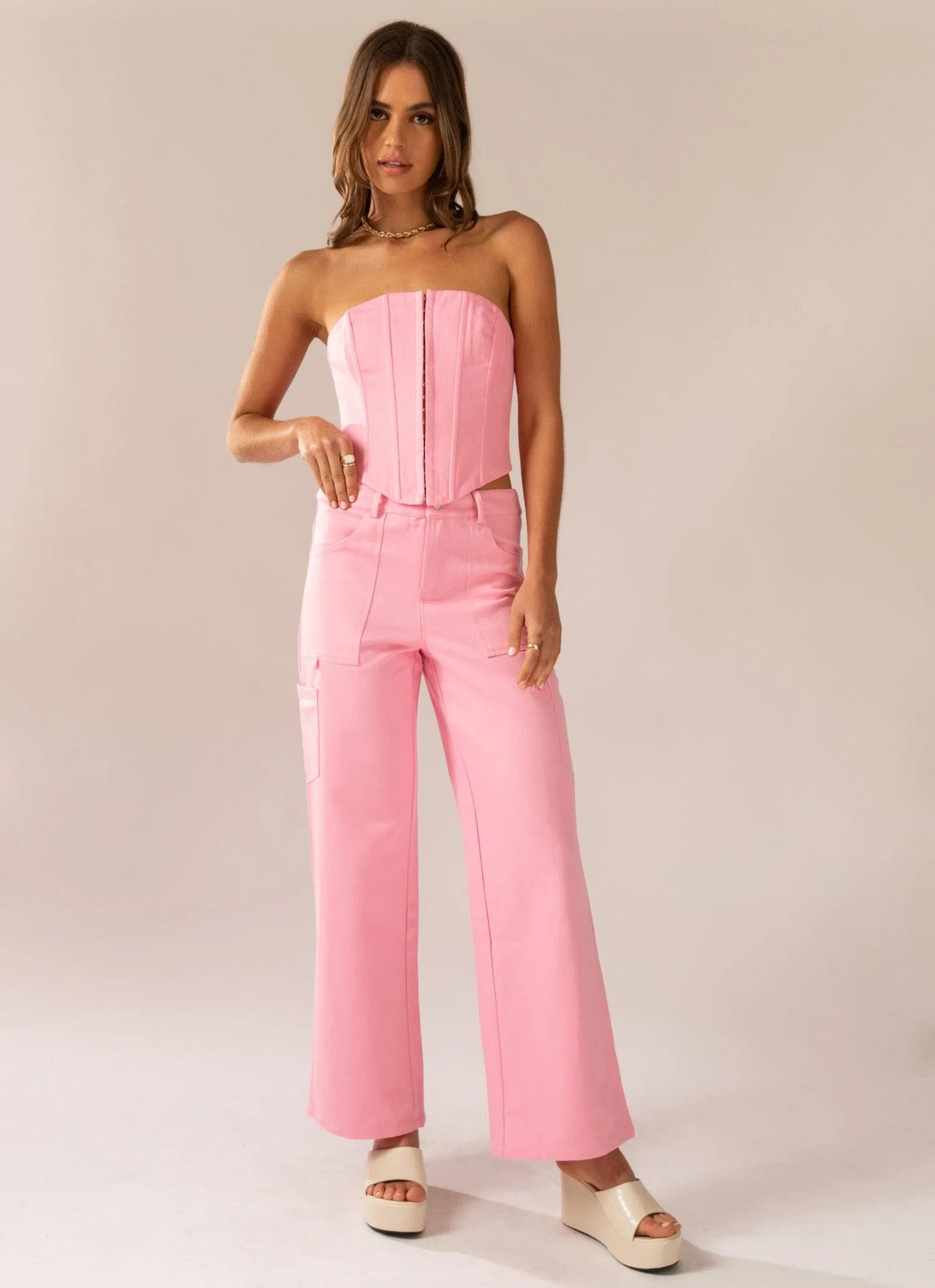 Arya Low Rise Pants - Blossom