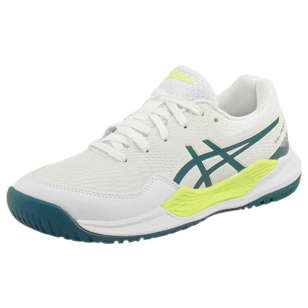 Asics Junior Gel-Resolution 9 GS - White/Restful Teal