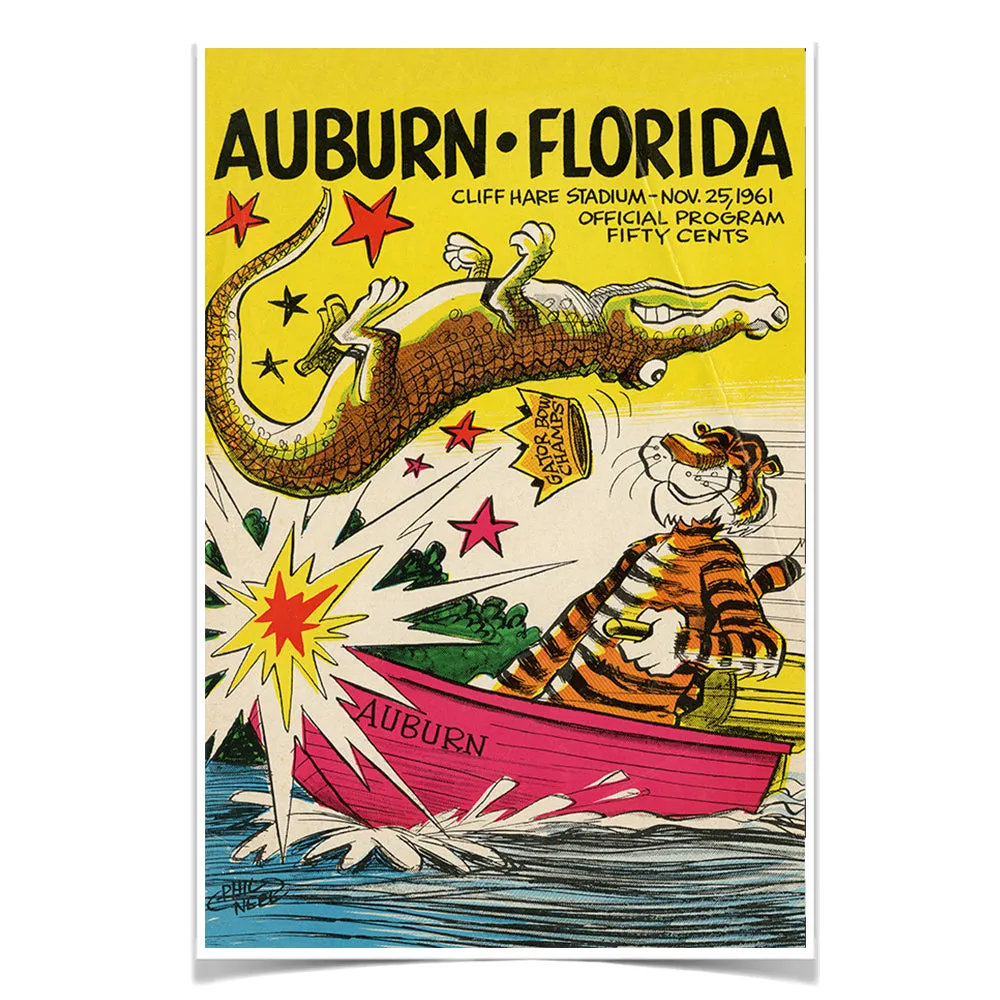 Auburn Tigers - Auburn vs Florida Official Program Cover 11.25.61