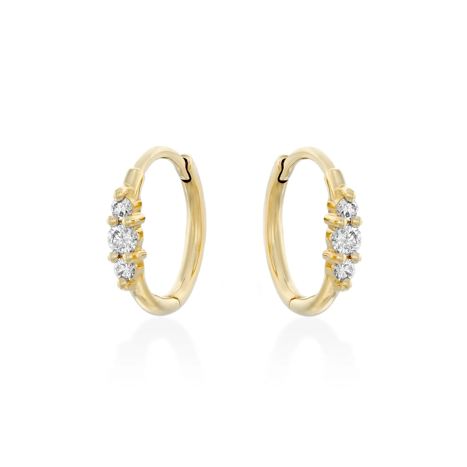 Audrey Medium Hoop White Diamonds