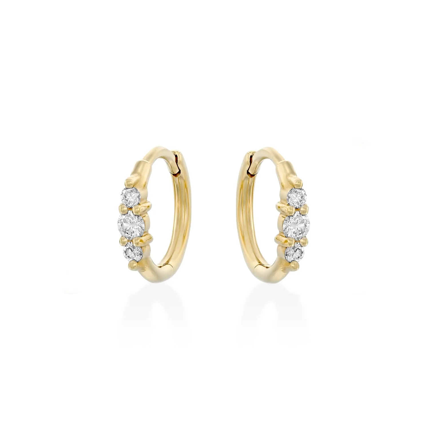 Audrey Medium Hoop White Diamonds