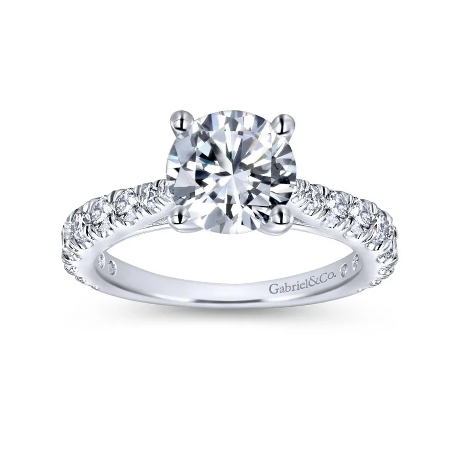 Avery Engagement Ring Setting in White Gold