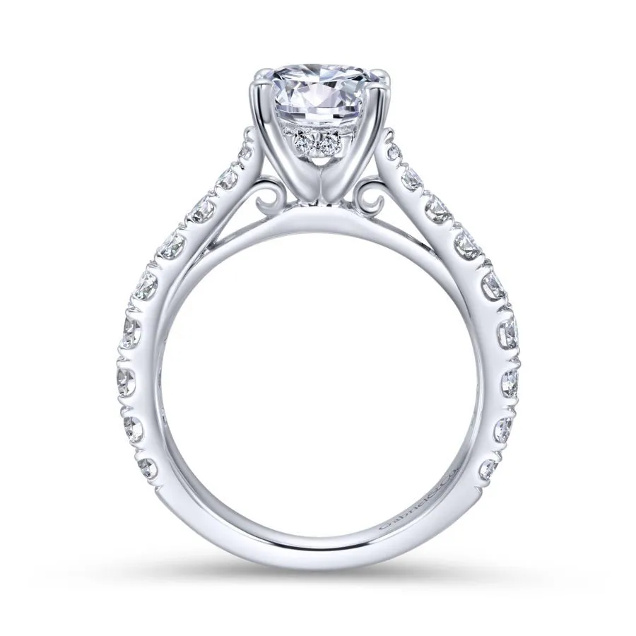 Avery Engagement Ring Setting in White Gold