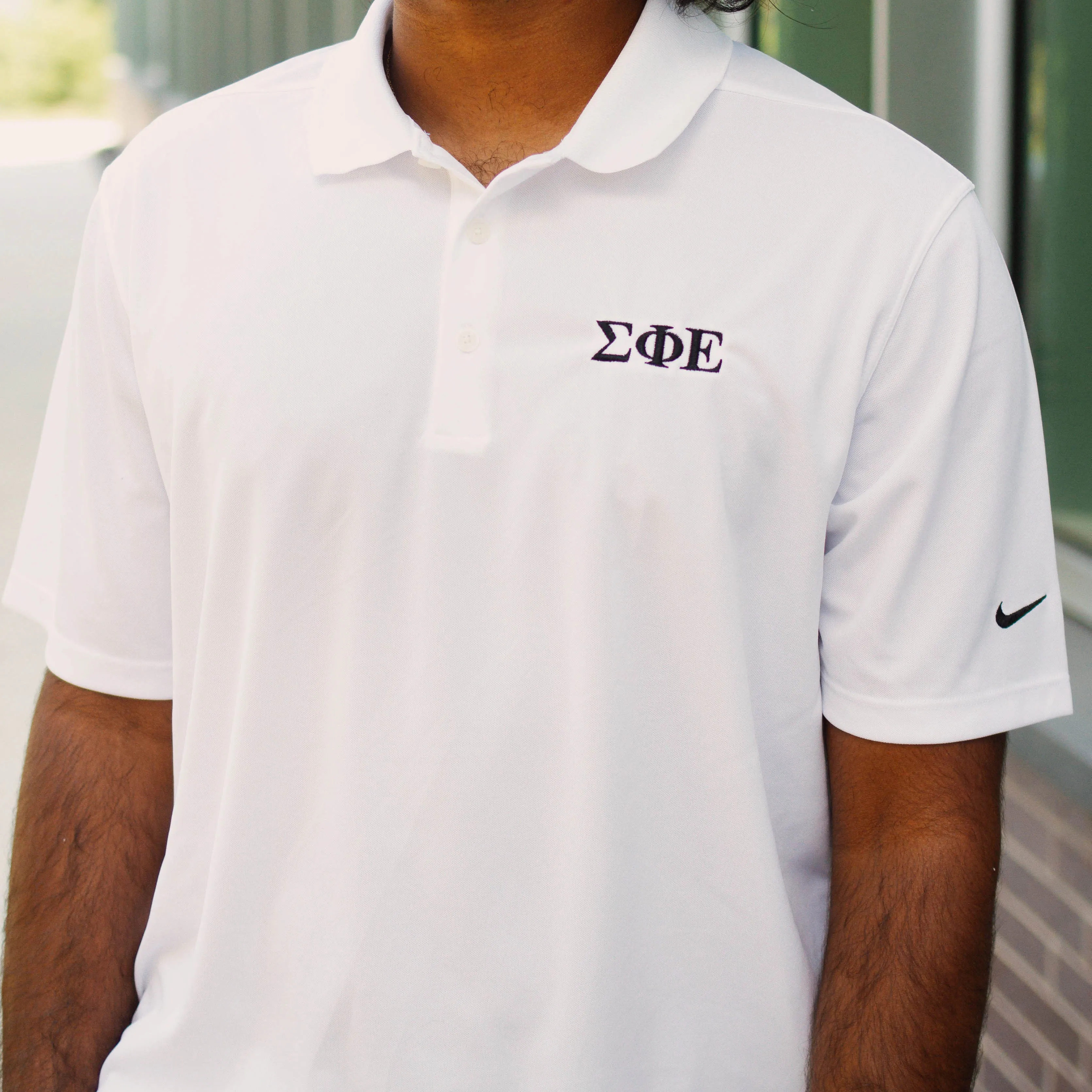 B-Greek - Back to School - Sigma Phi Epsilon Nike Polo (White)