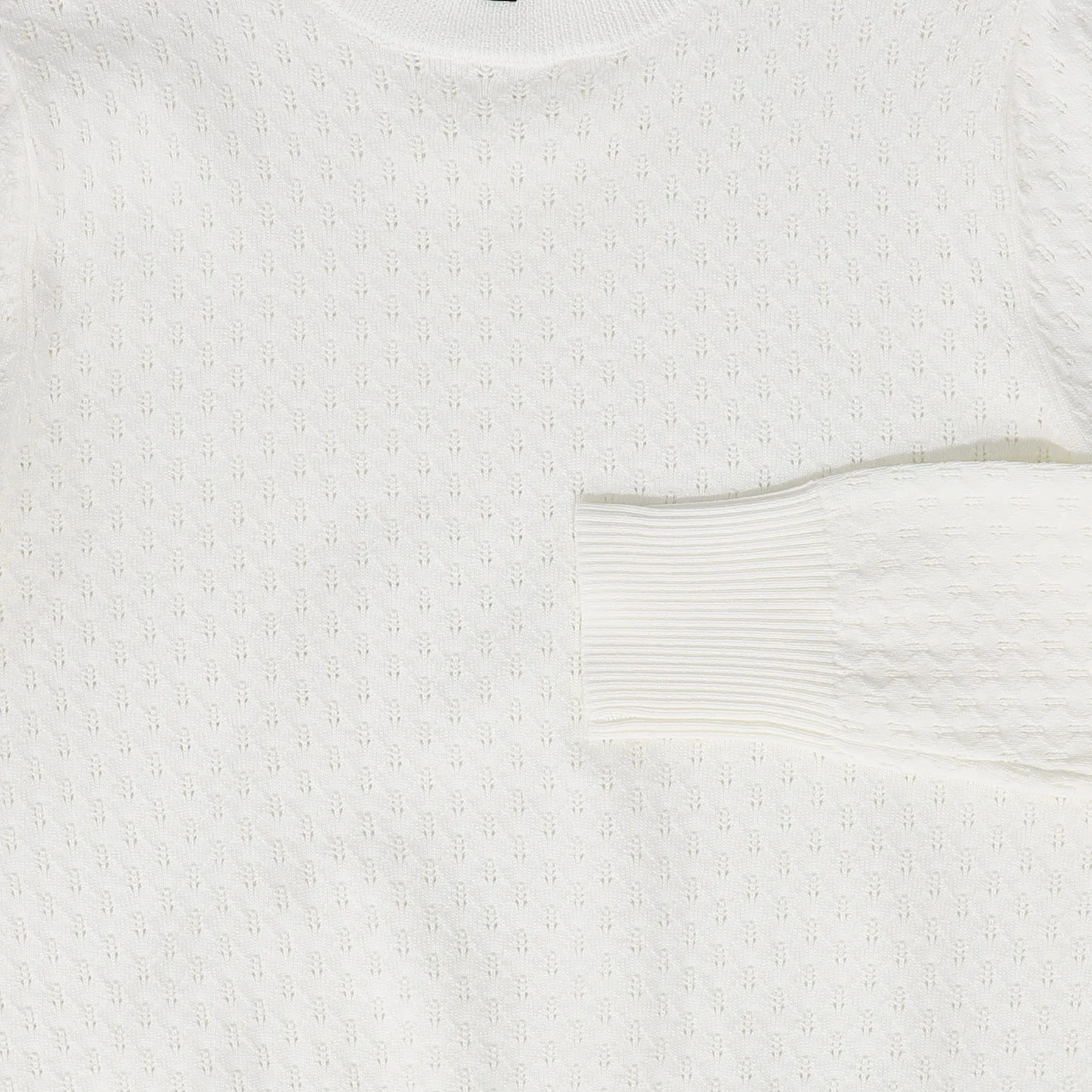 BAMBOO WHITE POINTELLE SWEATER [FINAL SALE]