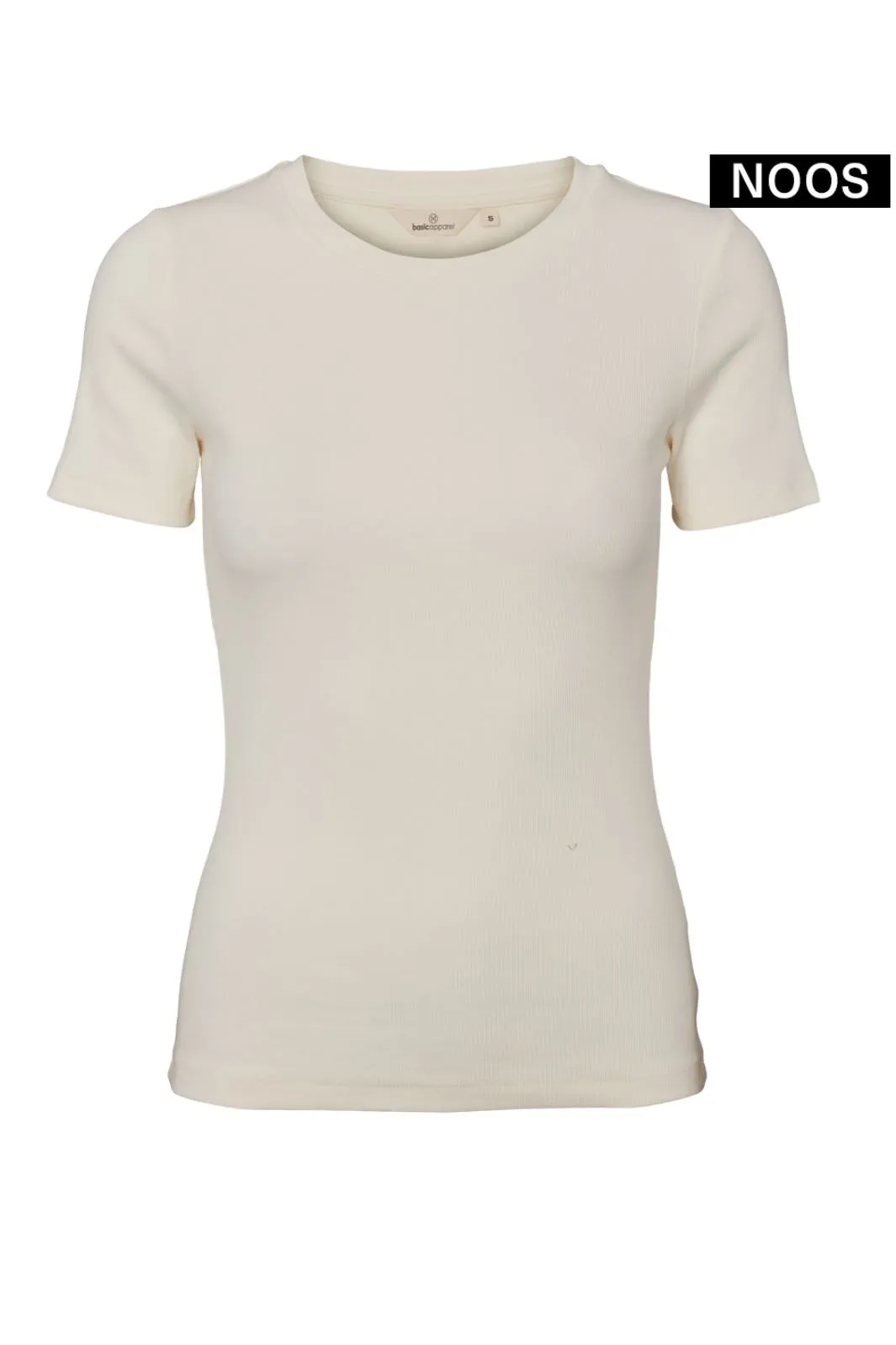 Basic Apparel - Ludmilla SS O-Neck GOTS - 330 Whisper White