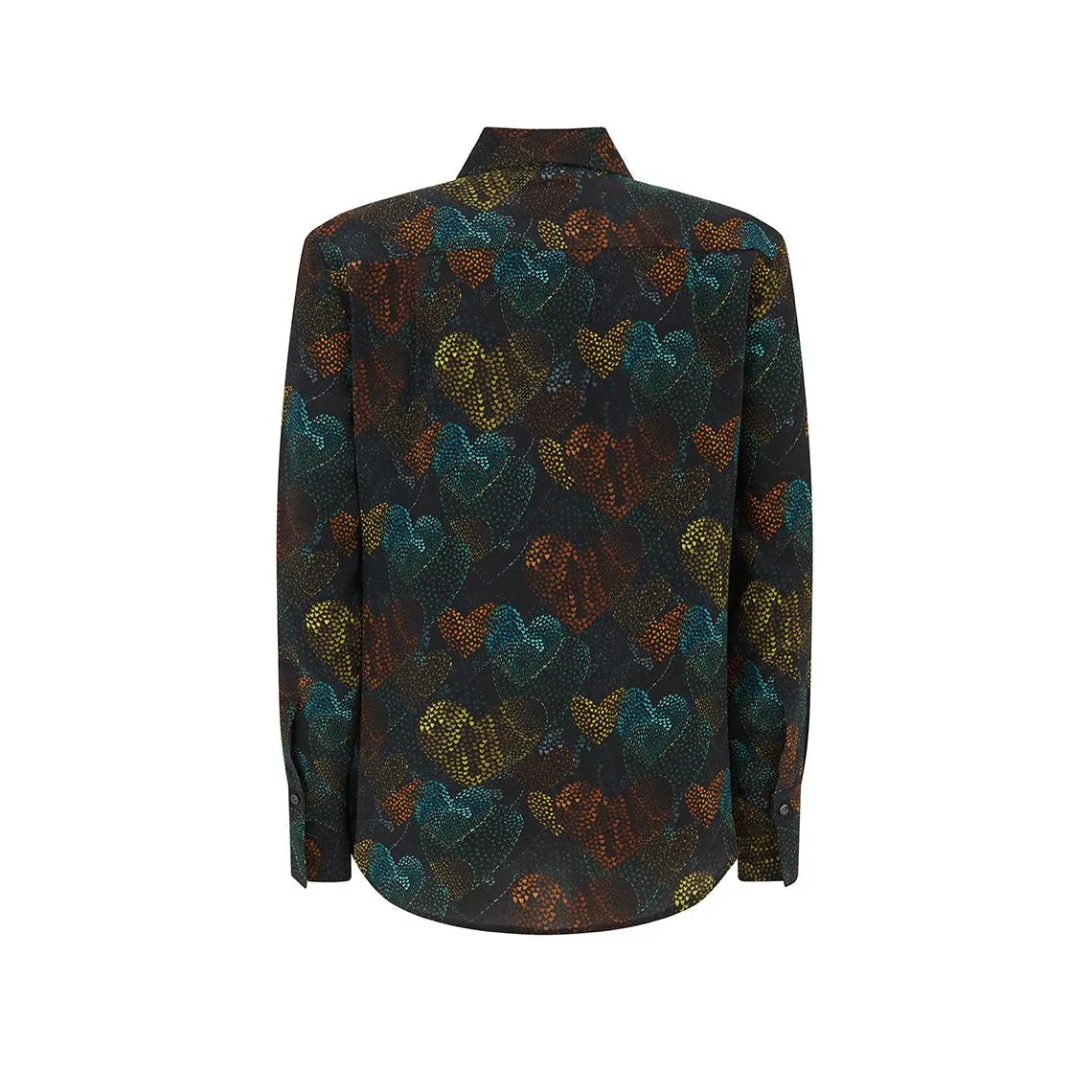 Becky Printed Heart Silk Shirt Multi