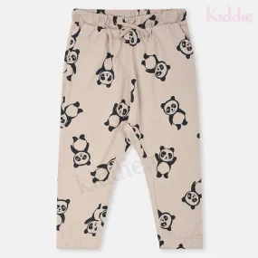 Beige Panda Printed Trouser 3970